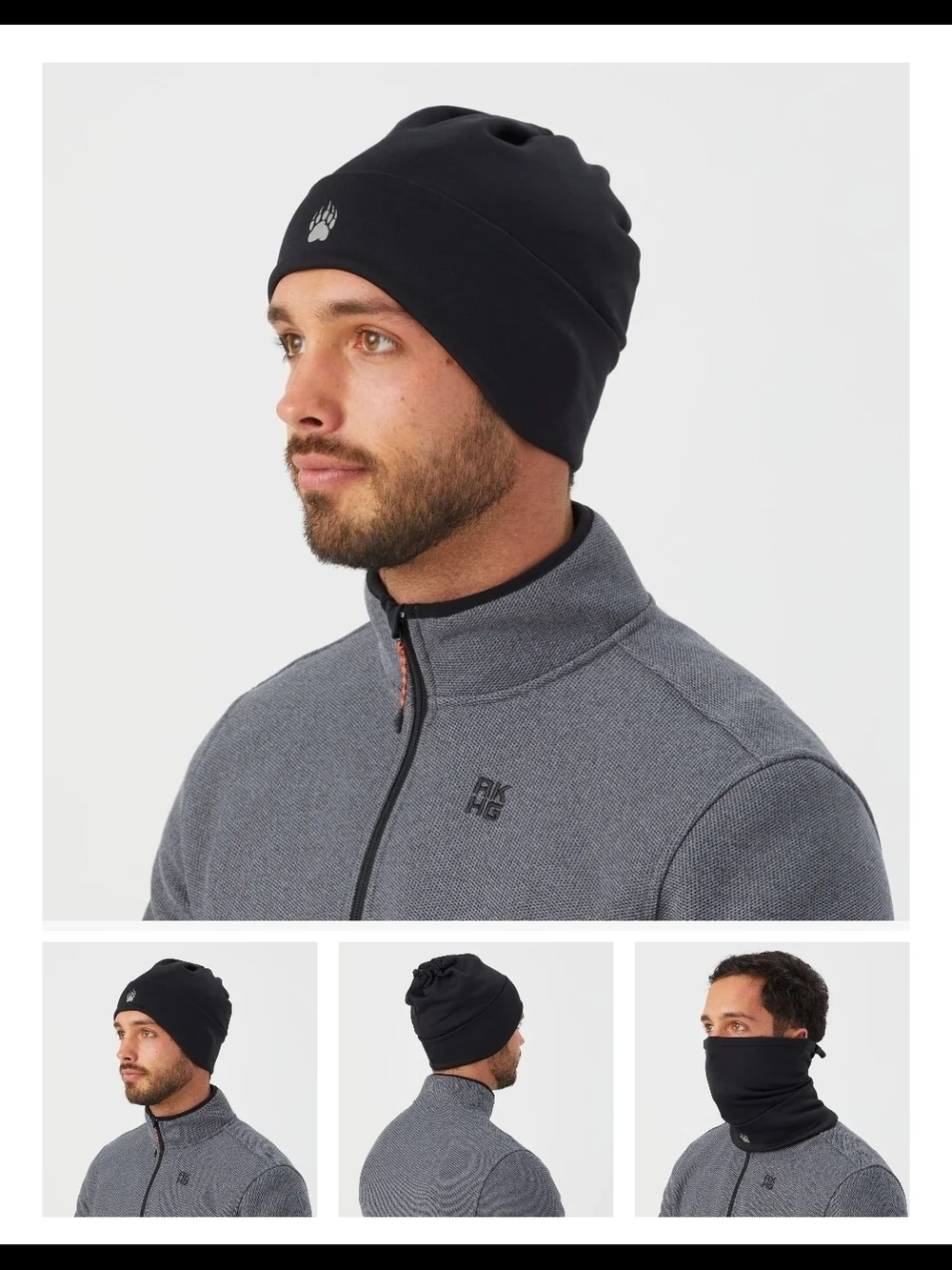 Black Fleece Convertible  Neck Gaiter